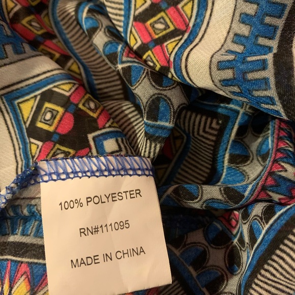 Vintage USA Abstract Printed Top (+Twisted Belt) - Picture 4 of 5